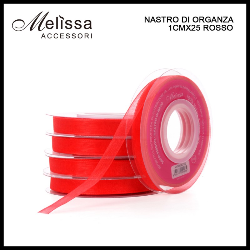 Nastro Organza 1Cmx25Y Rosso vendita online - negozio cinese Accessori  Decorazione