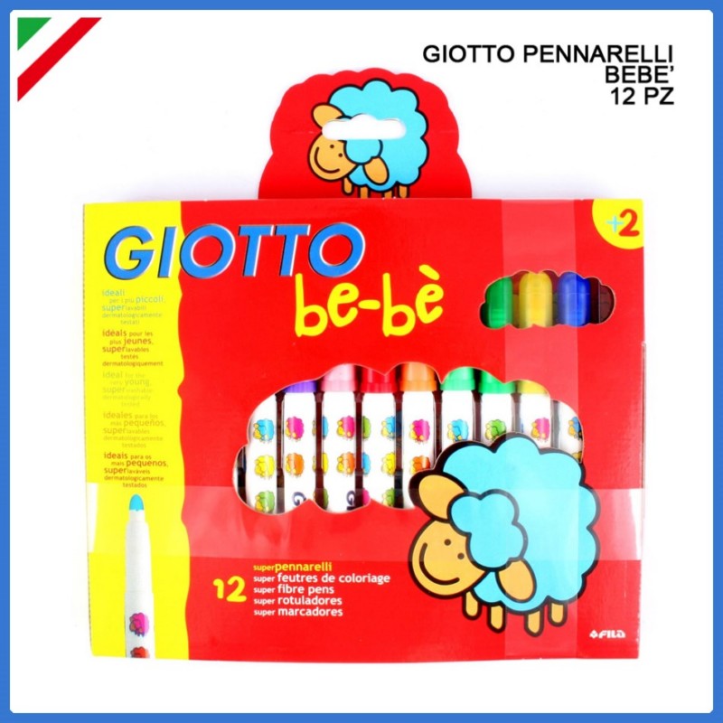 Giotto Bebe' Pennarelli 12Pz vendita online - negozio cinese Cancelleria  Disegno & Colori
