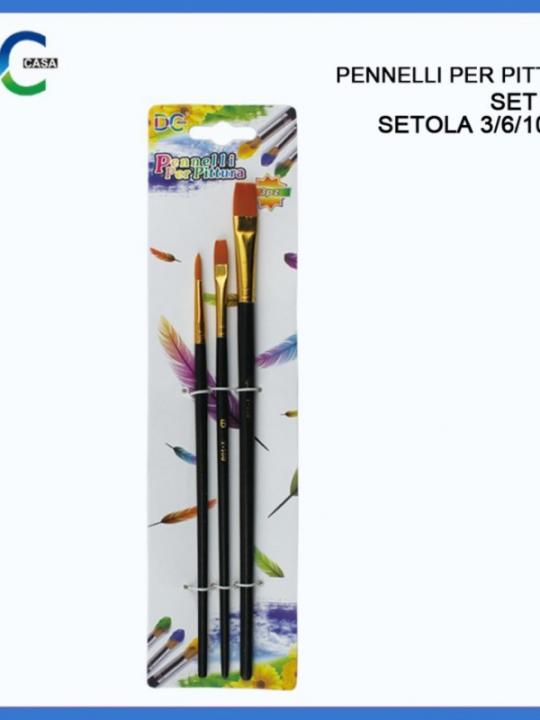 Pennelli Per Pittura 3/6/10 Set 3Pz