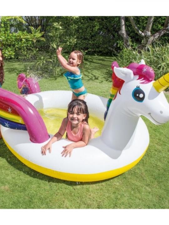 Piscina Baby Unicorno Con Spruzzino Cm27