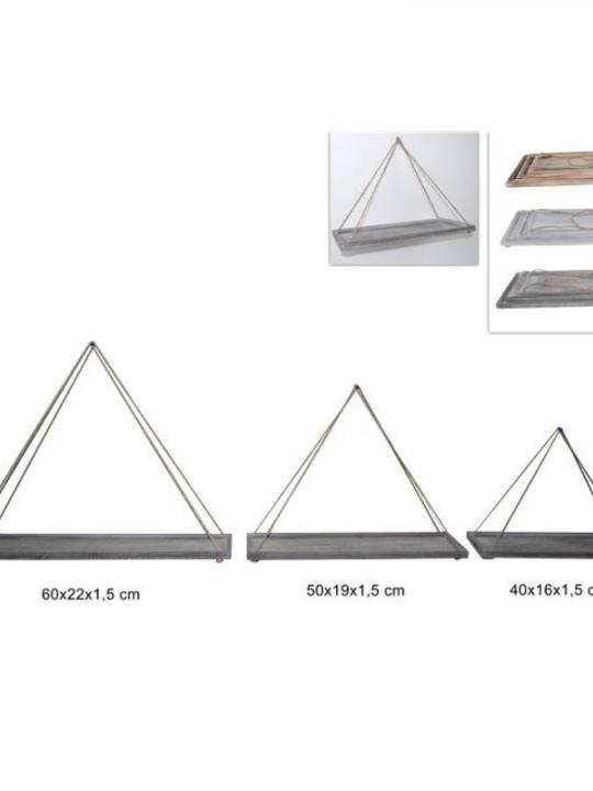 Mensole Legno 3Piani C/Corda 3Col Dxq18-