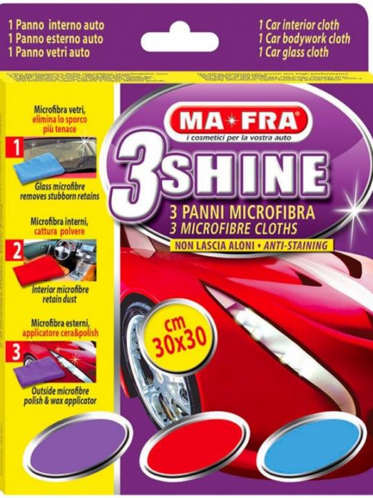 3Shine 3 Panni Microfibra Vetr