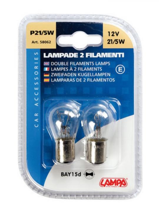 Cp.Lampade 2 Fil.21/5W Bay15D