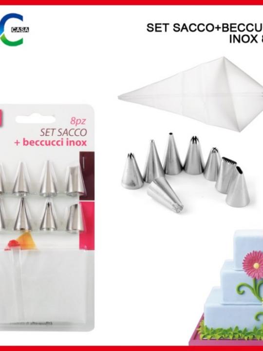 Set Sacco + Beccucci Inox 8Pz