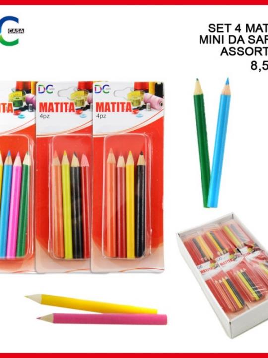 Matite Mini Da Sarto Ass.Set 4Pz 8,5Cm