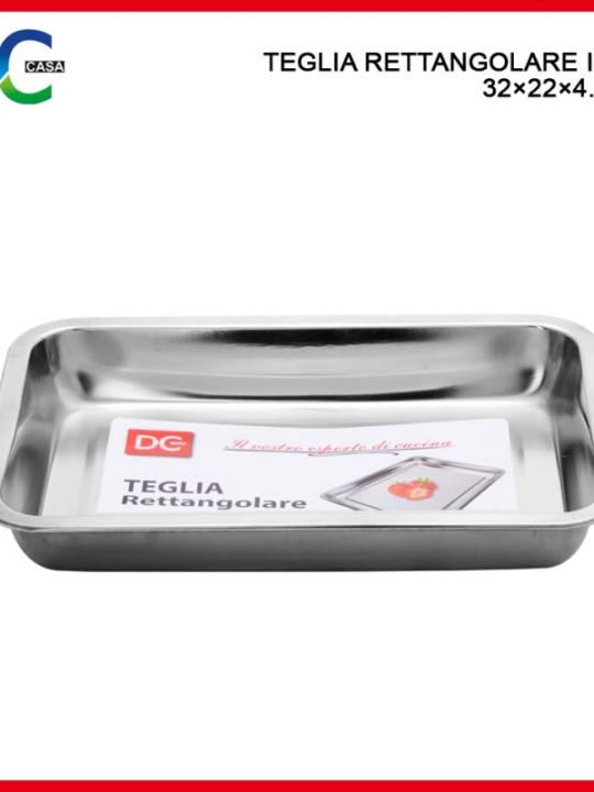 Teglia Rettangolare Inox 32X22X4.8Cm