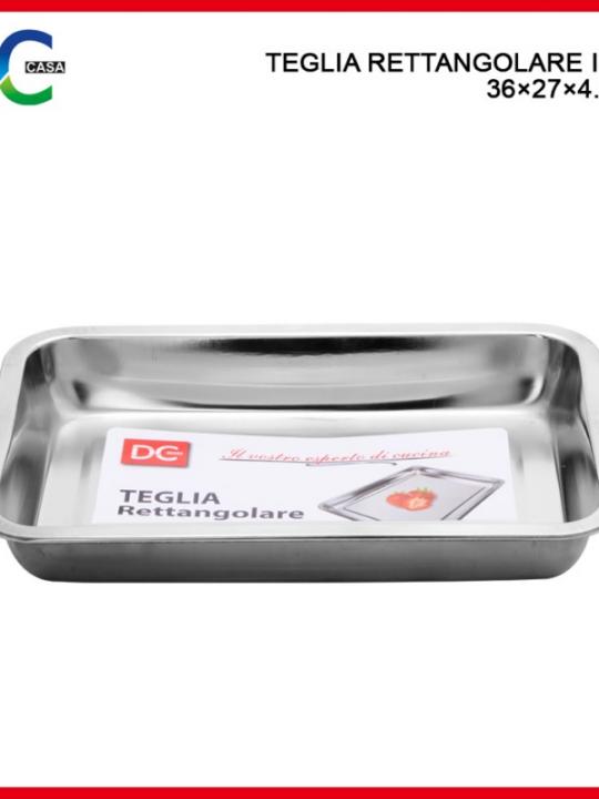 Teglia Rettangolare Inox 36?27?4.8Cm