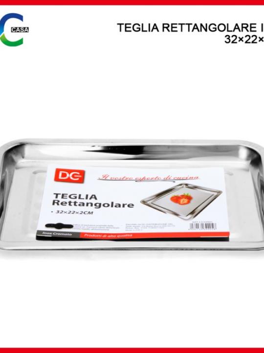 Teglia Rettangolare Inox 32X22X2Cm