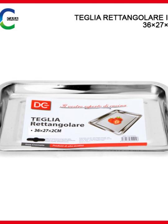 Teglia Rettangolare Inox 36?27?2Cm